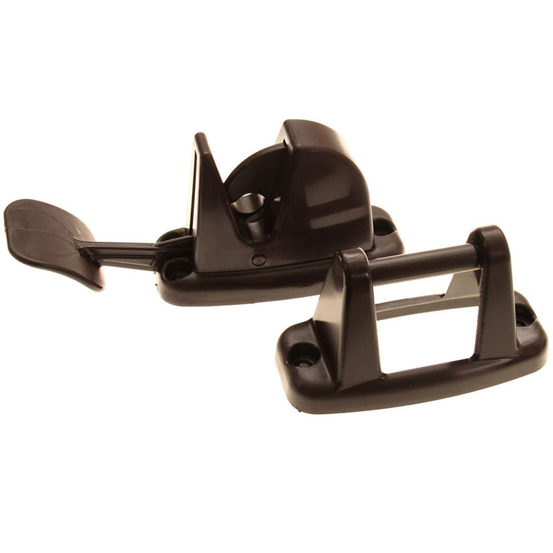 Lever Release Door Retainer Mahogany for Caravan/Motorhomes Nova - Dynamic Drive