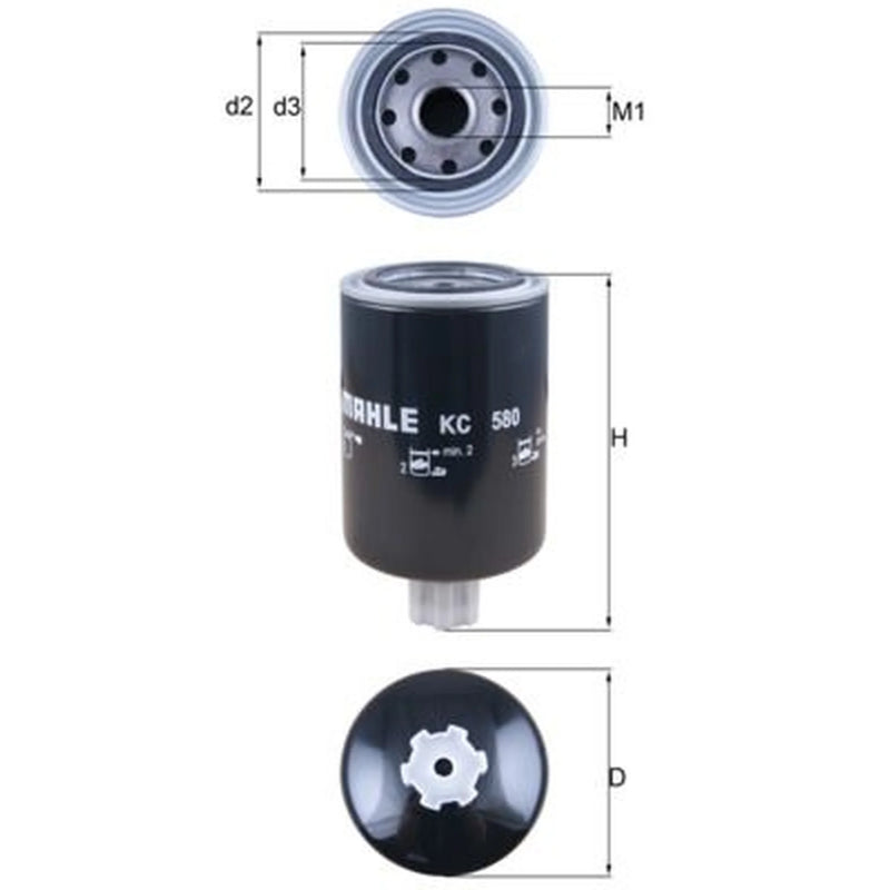 Mahle Fuel Filter Element fits Scania 4 - Series 1995-2008
