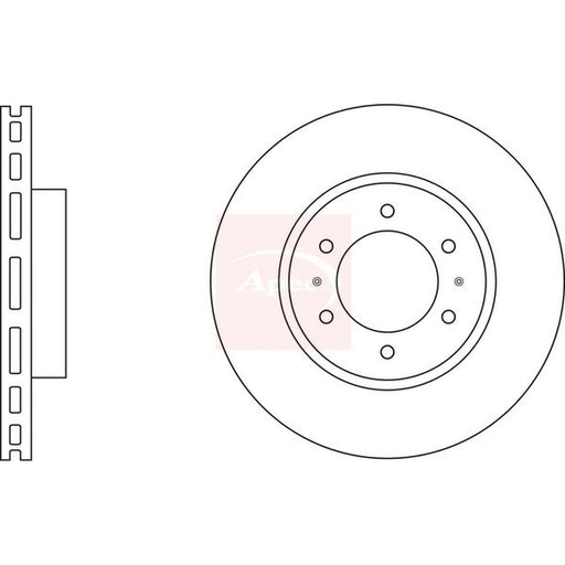 Apec 2 x Vented Brake Discs fits Toyota Hilux Vigo VII Pickup 2004-2015 2.5