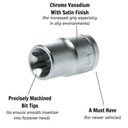Teng Tools 1/4" TX-E Socket E4 Teng Tools - Dynamic Drive