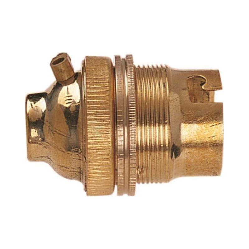 Dencon BC Brass 1/2in Unswitched Lamp Holder Dencon - NN4 Online