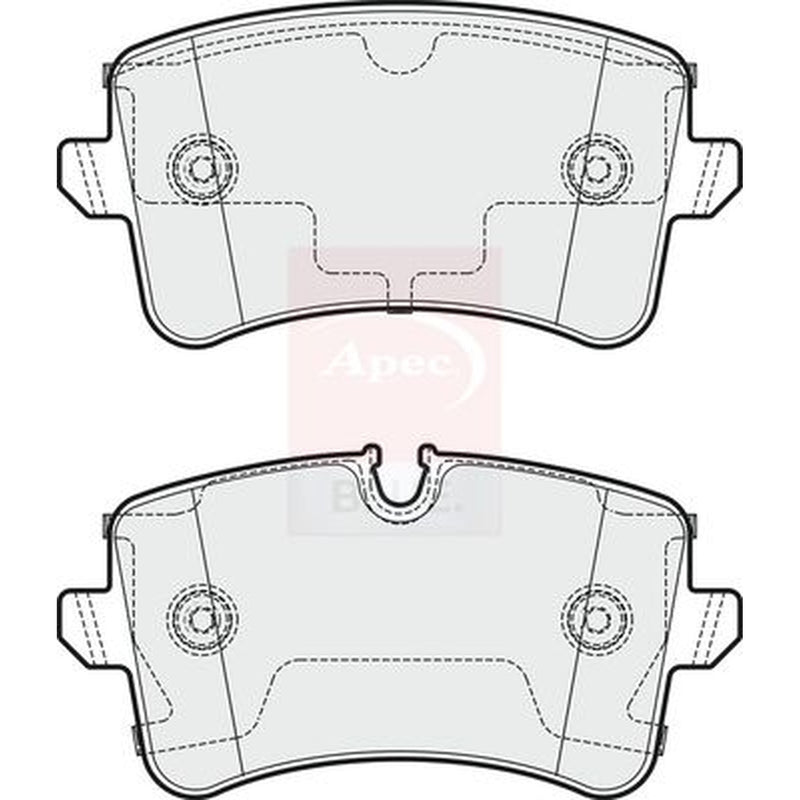 Apec Rear Brake Vented Discs & Pads fits Audi A8 D4 2010-2018 2.0 3.0