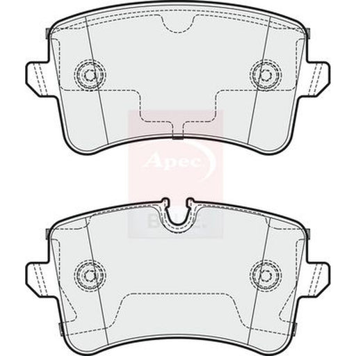 Apec Rear Brake Vented Discs & Pads fits Audi A8 D4 2010-2018 2.0 3.0