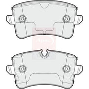 Apec Rear Brake Vented Discs & Pads fits Audi A8 D4 2010-2018 2.0 3.0