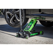 Sealey Premier Premier Low Profile Trolley Jack with Rocket Lift 4 Tonne - Green Sealey Premier - Dynamic Drive