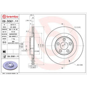 Brembo 2 x Rear Brake Discs 09.D061.11-x2