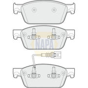 NAPA Front Brake Pad Set NBP1287