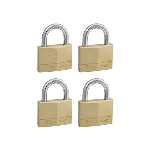 Master Lock Solid Brass 50mm Padlock 5-Pin - Keyed Alike x 4 Master Lock - Dynamic Drive