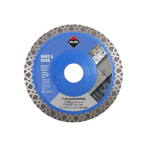 Rubi Tiling Tools TVR115 TVR SUPERPRO Diamond Blade 115mm RUBI TILING TOOLS - Dynamic Drive