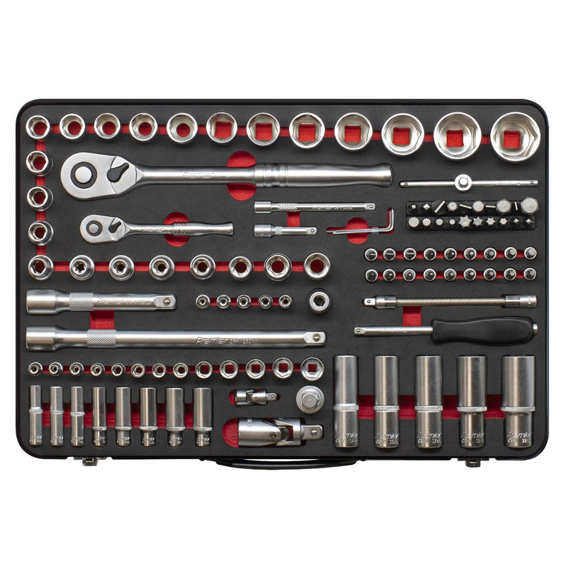 Sealey Premier Platinum Premier Platinum Socket Set 1/4" & 1/2"Sq Drive 108pc Sealey Premier Platinum - Dynamic Drive