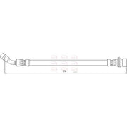Apec Brake Hydraulic Hose Line Rear Left fits Honda Jazz II 2002-2008