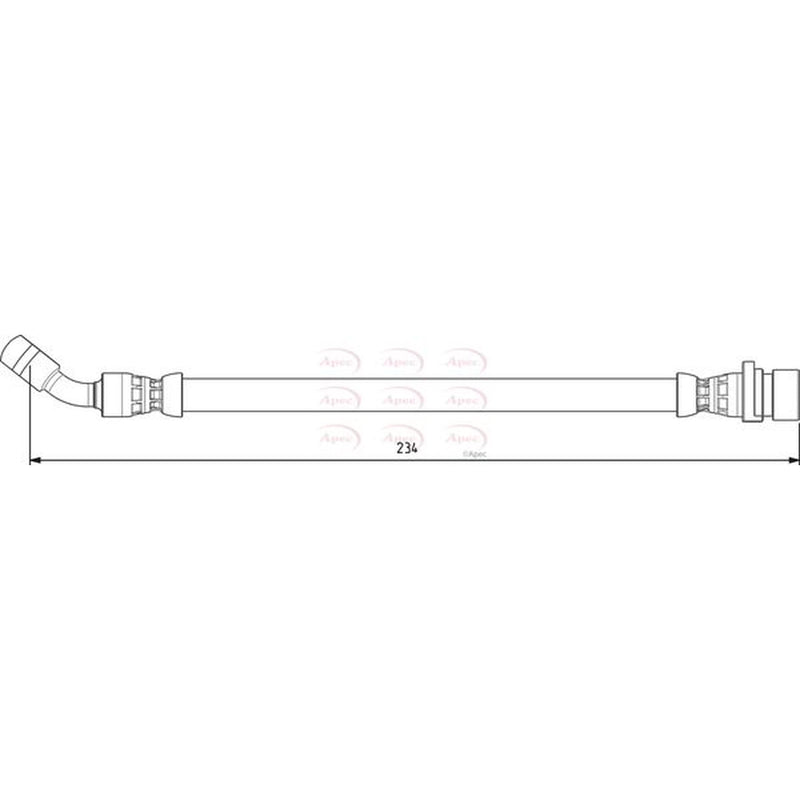 Apec Brake Hydraulic Hose Line Rear Left fits Honda Jazz II 2002-2008