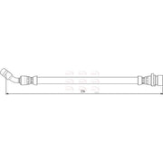 Apec Brake Hydraulic Hose Line Rear Left HOS4003