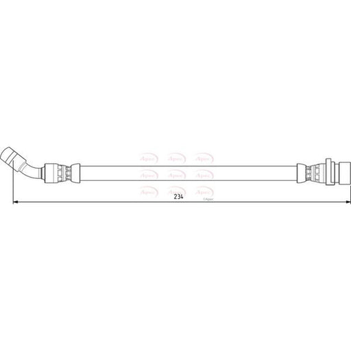 Apec Brake Hydraulic Hose Line Rear Left fits Honda Jazz II 2002-2008