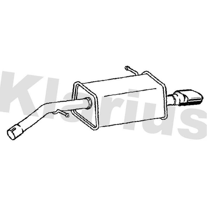 Klarius Box With Tail Pipe Rear fits Peugeot 208 I 2013-2019 1.2