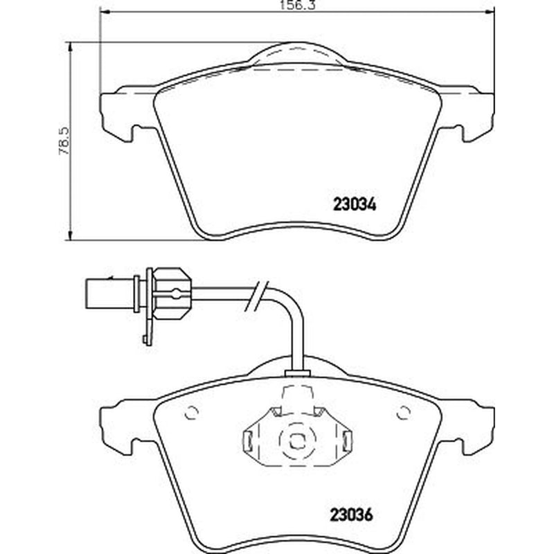 Mintex Front Brake Pad Set fits VW California T4 Camper 1994-2003 1.9 2.4 2.5
