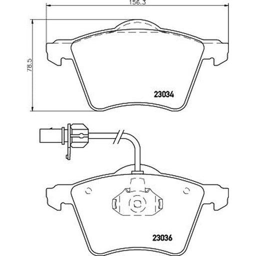 Mintex Front Brake Pad Set fits VW California T4 Camper 1994-2003 1.9 2.4 2.5