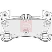 Apec Front & Rear Pads fits VW Touareg 2007-2010 5.0