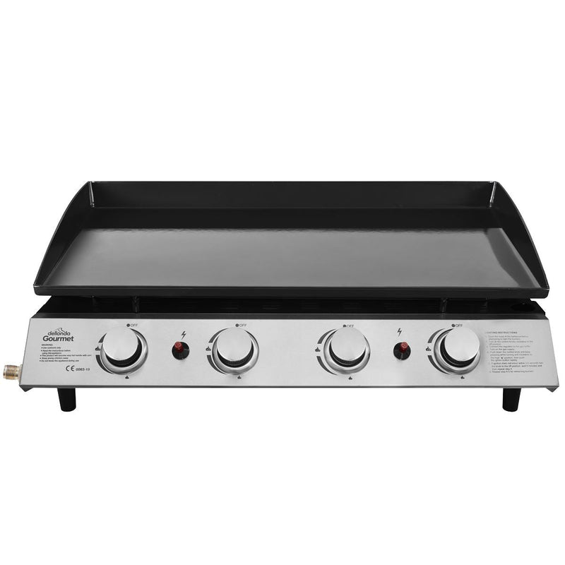 Dellonda 4 Burner 10kW Portable Gas Plancha - Stainless Steel Dellonda - Dynamic Drive