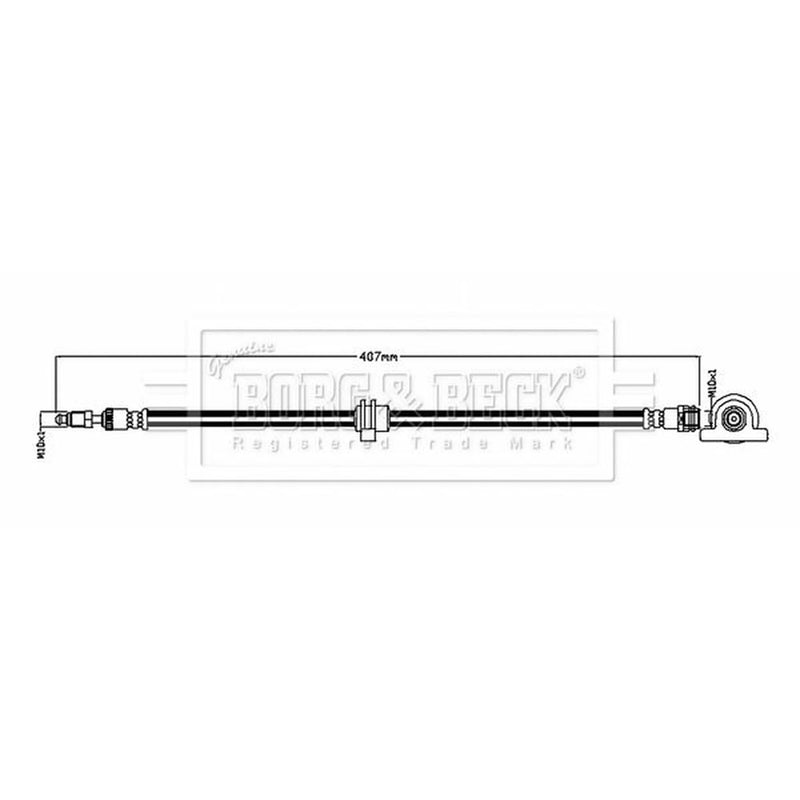Borg & Beck Brake Hydraulic Hose Line Front Right BBH8893