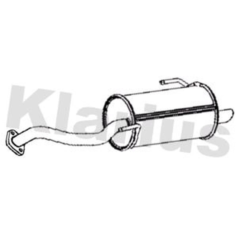 Klarius Box With Tail Pipe Rear fits Nissan Micra IV 2010-2020 1.2
