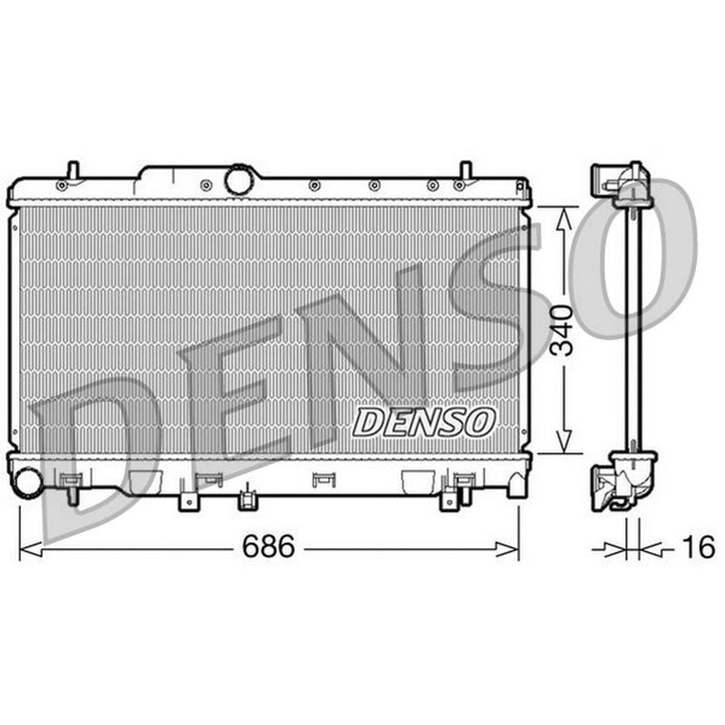 Denso Engine Radiator fits Subaru Legacy 2002-2003 2.0