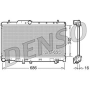 Denso Engine Radiator DRM36010