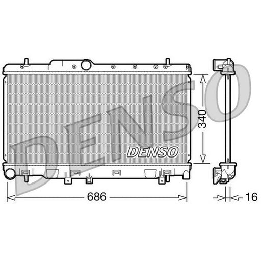 Denso Engine Radiator fits Subaru Legacy 2002-2003 2.0