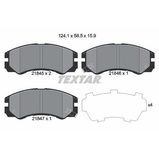 Textar Front Brake Pad Set 2184501