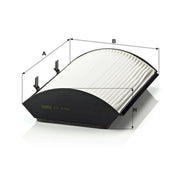 MANN-FILTER Cabin Air Filter (Pollen Filter) Eng.compart. passeng. si fits VW B4