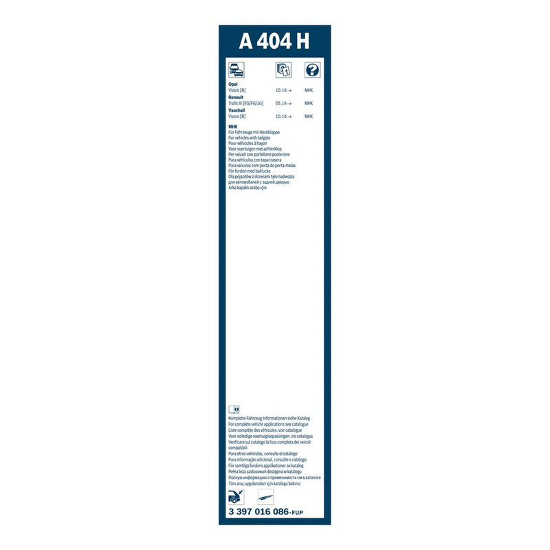 Bosch Aerotwin Wiper Blade 400mm — A404H fits Fiat Talento 2016 on 1.6