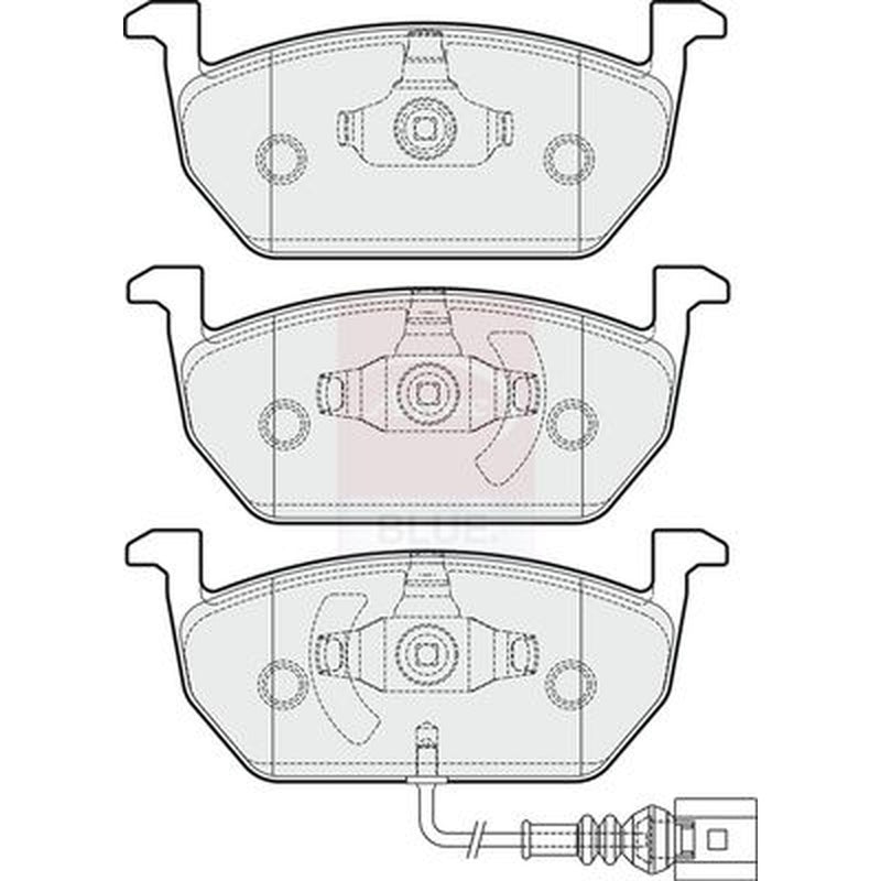 Apec Front Brake Pad Set fits Audi A3 2013-2020 1.6