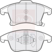 Apec Black Front Brake Pad Set fits Ford Galaxy 2019-2023 2.0