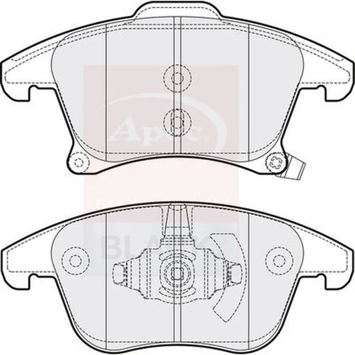Apec Black Front Brake Pad Set fits Ford Galaxy 2019-2023 2.0