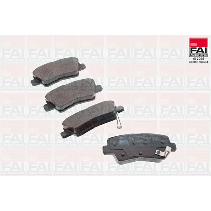 FAI Rear Brake Pad Set fits Hyundai Grandeur 2011-2017 2.2 2.4