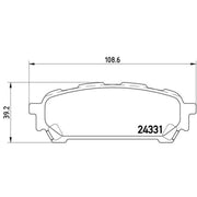 Brembo 4 x Rear Brake Pad Set fits Subaru Forester 2002-2012 2.0 2.5