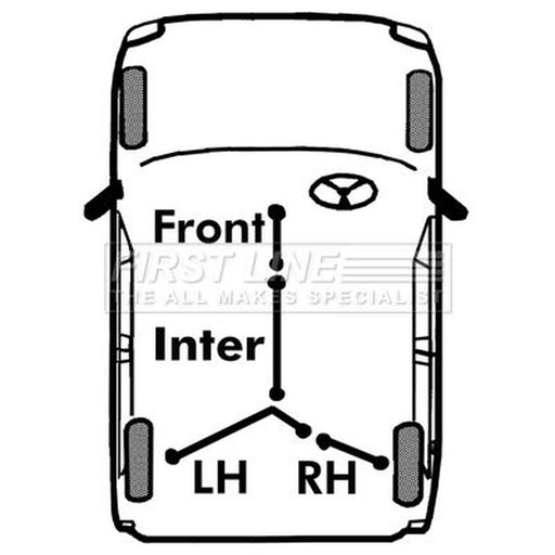 First Line Handbrake Cable Right Rear fits Ford Chassis 2006-2014 2.2 2.4 3.2