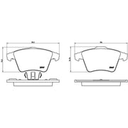 Brembo 4 x Front Brake Pad Set fits VW California T5 Camper 2007-2009 1.9
