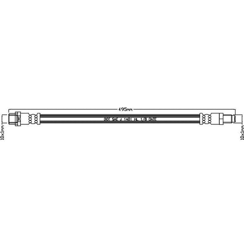 Juratek Brake Hydraulic Hose Line inner JBH1218