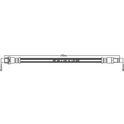 Abtex Brake Hydraulic Hose Line Rear fits Mercedes-Benz A-Class 2004-2012