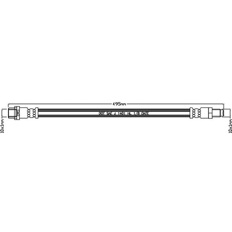Abtex Brake Hydraulic Hose Line Rear fits Mercedes-Benz A-Class 2004-2012