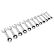 Seigen by Sealey Stubby Ratchet Combination Spanner Set 12pc Metric S0633 Seigen by Sealey  - Dynamic Drive