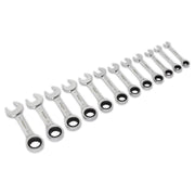Sealey Stubby Ratchet Combination Spanner Set 12pc Metric S0633 Siegen by Sealey - Dynamic Drive