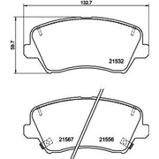 DON Front Brake Pad Set fits Hyundai Elantra VI 2016-2020 2.0
