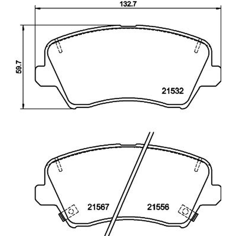 Mintex Front Brake Pad Set fits Hyundai Elantra VI 2016-2020 2.0