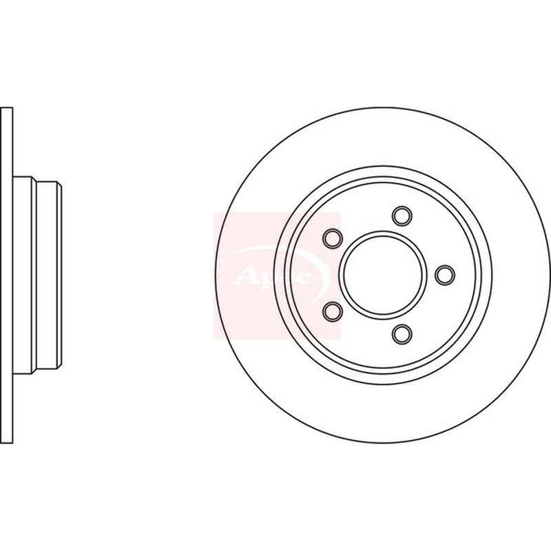 Apec Rear Brake Solid Discs & Pads fits Jeep Grand Cherokee IV 2011 on 3.0