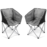 2x Kampa Dometic Tub Lightweight Folding Camping Chair Fog Grey Kampa  - Dynamic Drive