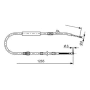 Bosch Handbrake Cable Left Rear fits BMW 7 1994-2001
