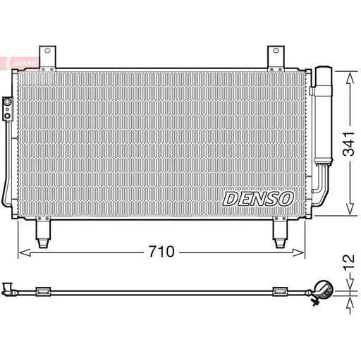 Denso Air Conditioning Condenser fits Mitsubishi Outlander III 2012-2022 2.0 2.2