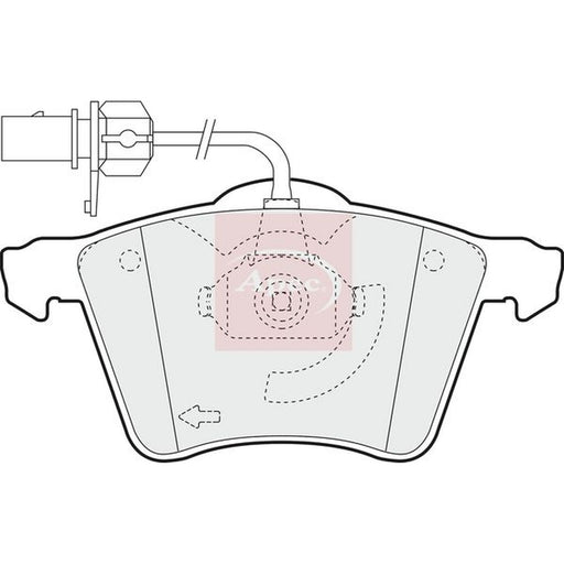 Apec Front Brake Pad Set fits Ford Galaxy 1996-2006 1.9